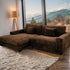 Goodnight Brown 2 piece reversible sofa-chaise