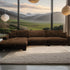 Goodnight Brown 3 piece reversible sofa-chaise