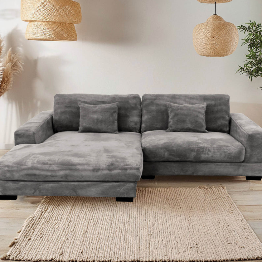 Goodnight Gray 2 piece reversible sofa-chaise