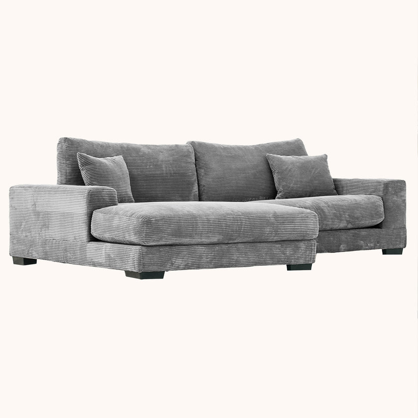 Goodnight Gray 2 piece reversible sofa-chaise