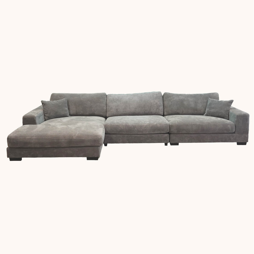 Goodnight Gray 3 piece reversible sofa-chaise