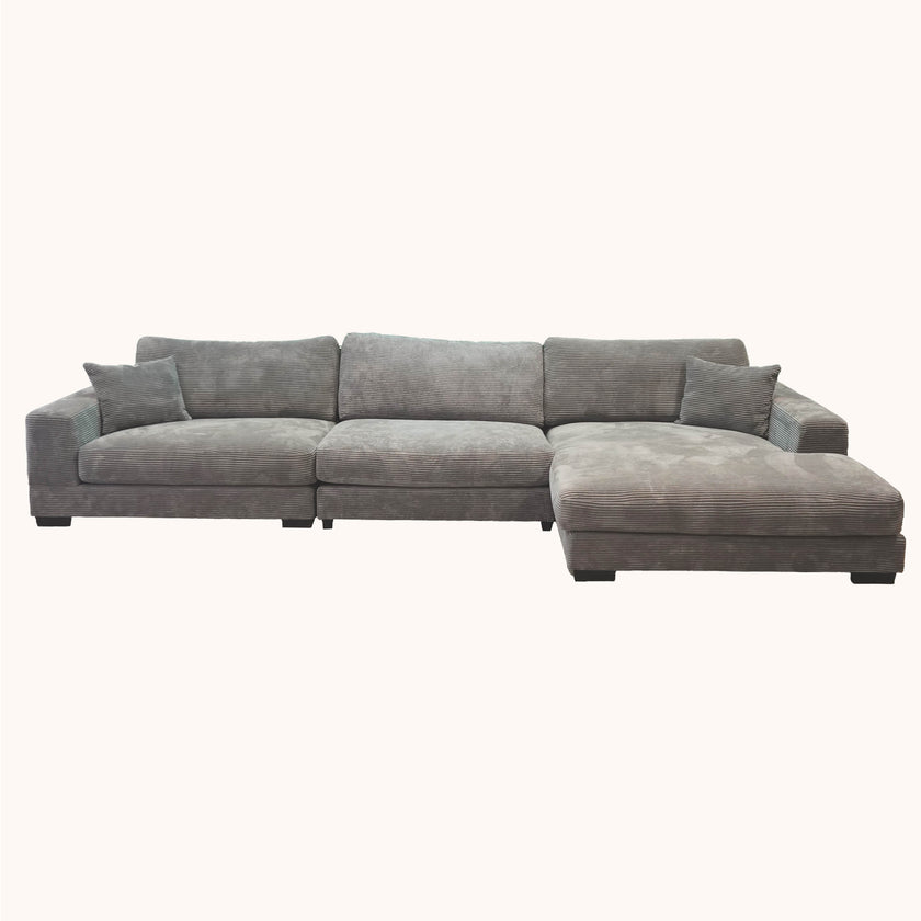Goodnight Gray 3 piece reversible sofa-chaise