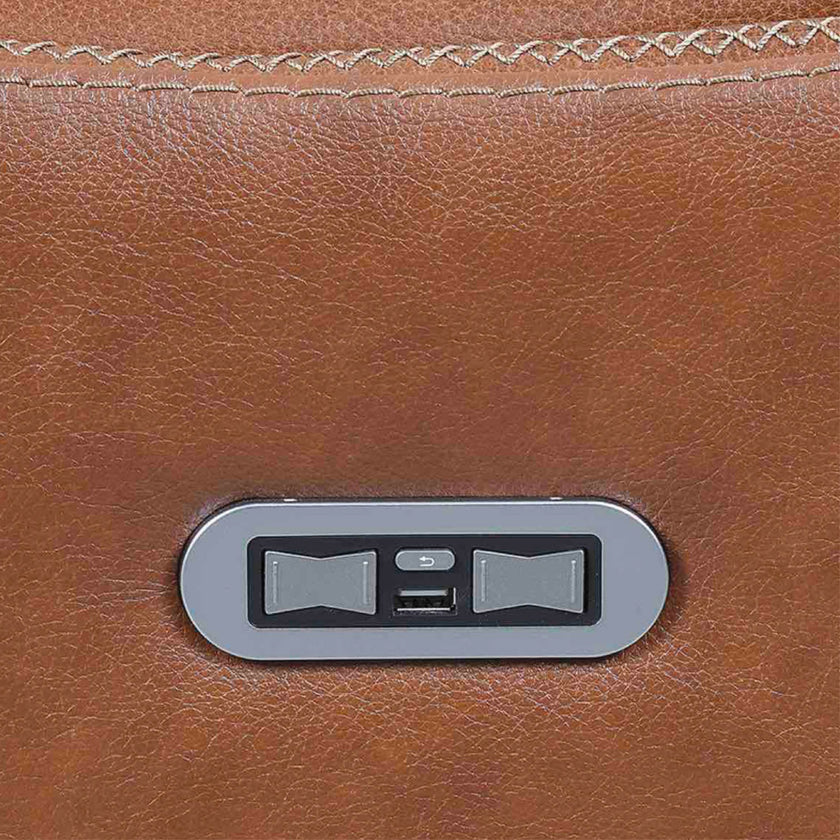 Coach leather power reclining sofa