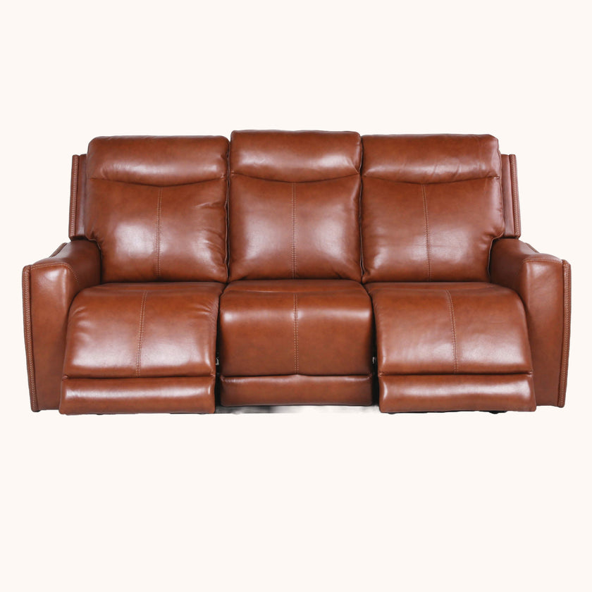 Coach leather power reclining sofa