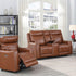 Coach leather power reclining sofa