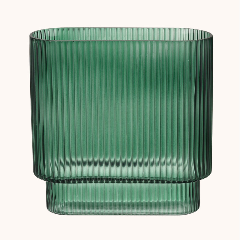 Art Deco green glass vase