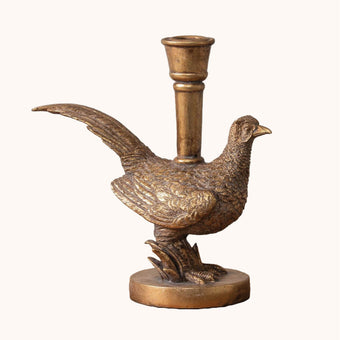 Pheasant candle holder
