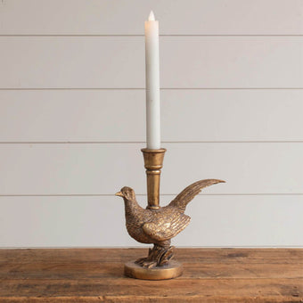 Pheasant candle holder