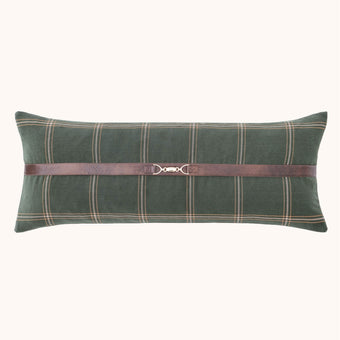 Windowpane lumbar accent pillow