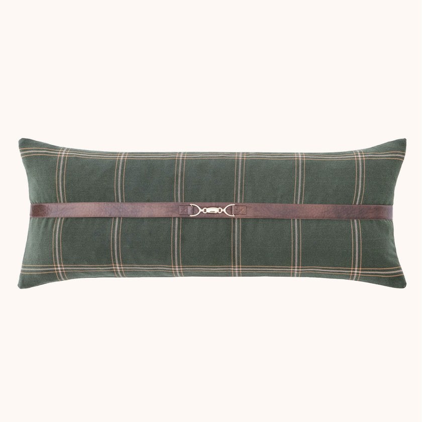 Windowpane lumbar accent pillow