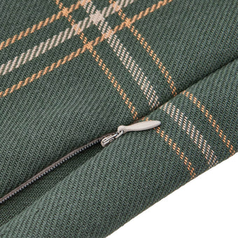 Windowpane lumbar accent pillow