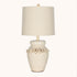 Embossed ceramic set of 2 table lamps