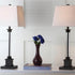 Acrylic column set of 2 table lamps