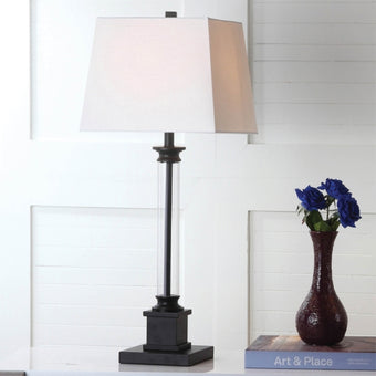 Acrylic column set of 2 table lamps