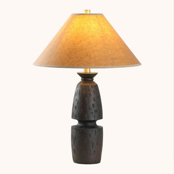 Black and paper table lamp