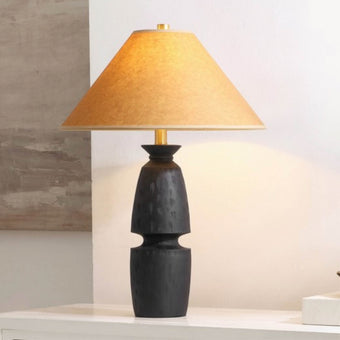 Black and paper table lamp