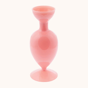 Pink glass tabletop vase