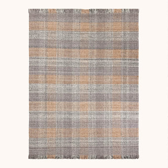 Desert plaid indoor outdoor washable rug
