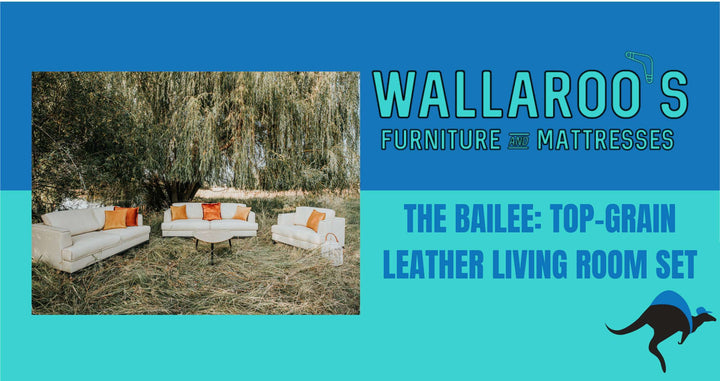 The Bailee: Top-Grain Leather 3-2-1 Living Room Set