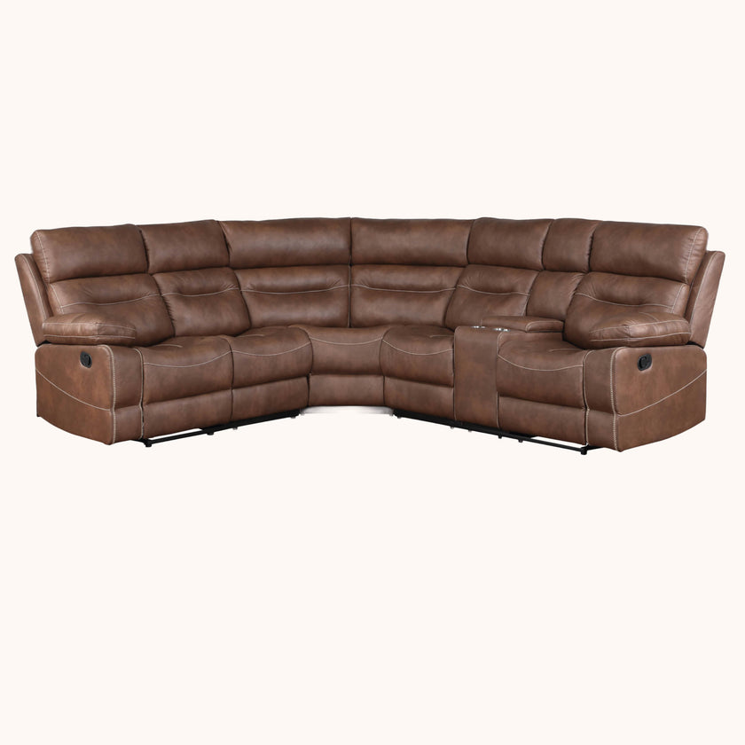 Aviator manual 3 piece reclining sectional