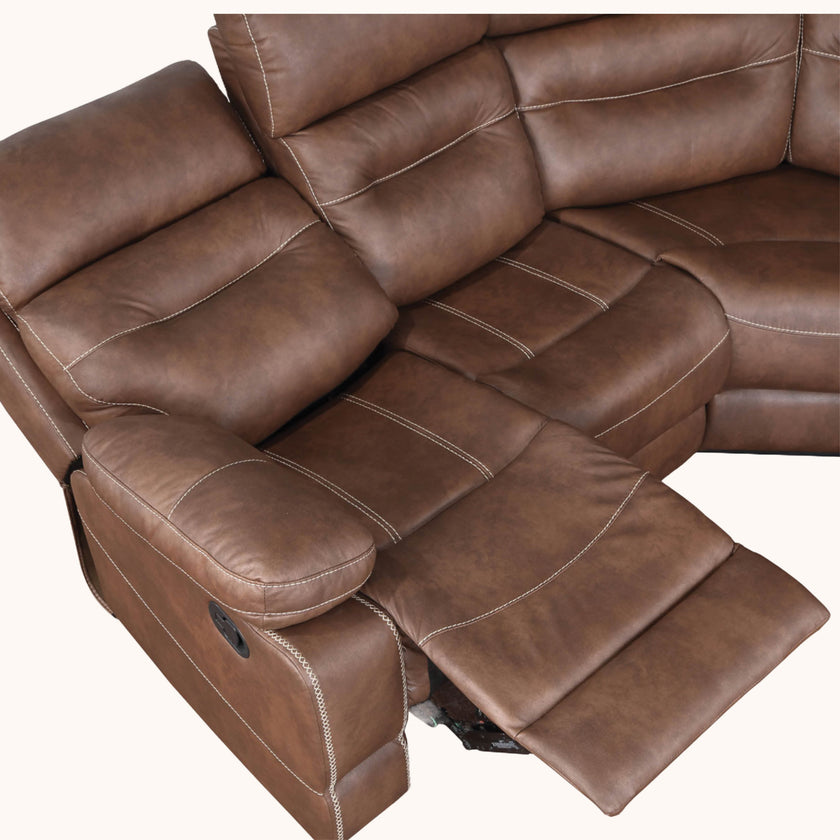 Aviator manual 3 piece reclining sectional