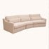Luca Linen 3 piece modular curved sofa