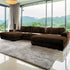 Goodnight Brown 3 piece U sofa-chaise