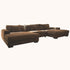 Goodnight Brown 3 piece U sofa-chaise