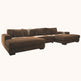 Goodnight Brown 3 piece U sofa-chaise