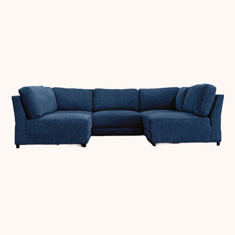 Scot Navy 5 piece modular sectional