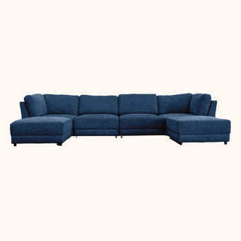 Scot Navy 6 piece modular sectional
