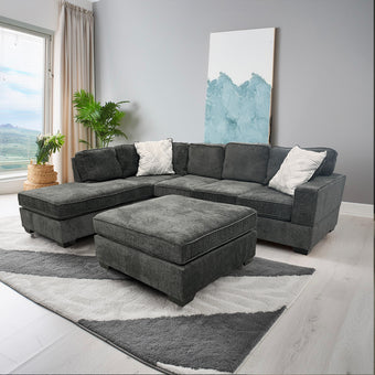 Brigham gray ottoman