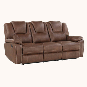 Chestnut manual reclining sofa