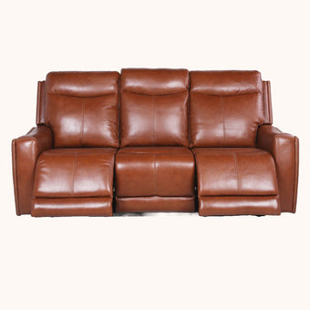 Coach leather power reclining sofa
