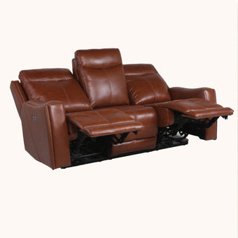 Coach leather power reclining sofa