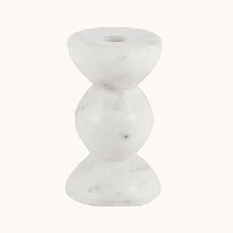 Marble totem candle holder, small