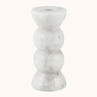 Marble totem candle holder, large