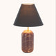 Red marble table lamp with black shade