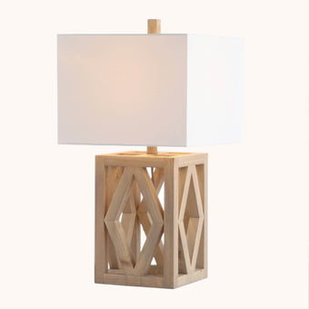 Craftsman wood set of 2 table lamps