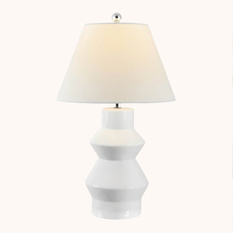 White ceramic table lamp