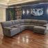 Nirvana Gray microfiber 6 piece reclining sectional, power