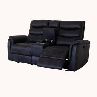 Dakota Gray microsuede power rocker-recliner loveseat