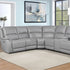 Stone leather 6 piece power reclining sectional