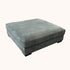 Barbados Gray oversized plush ottoman