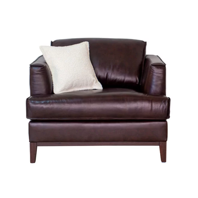 Bailee Brown Leather Chair - Image 2