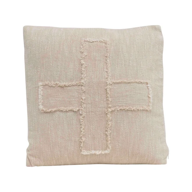 Natural Swiss Cross Pillow