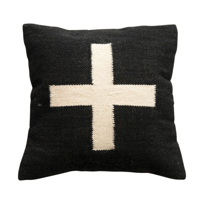 Wool Blend Swiss Cross PIllow